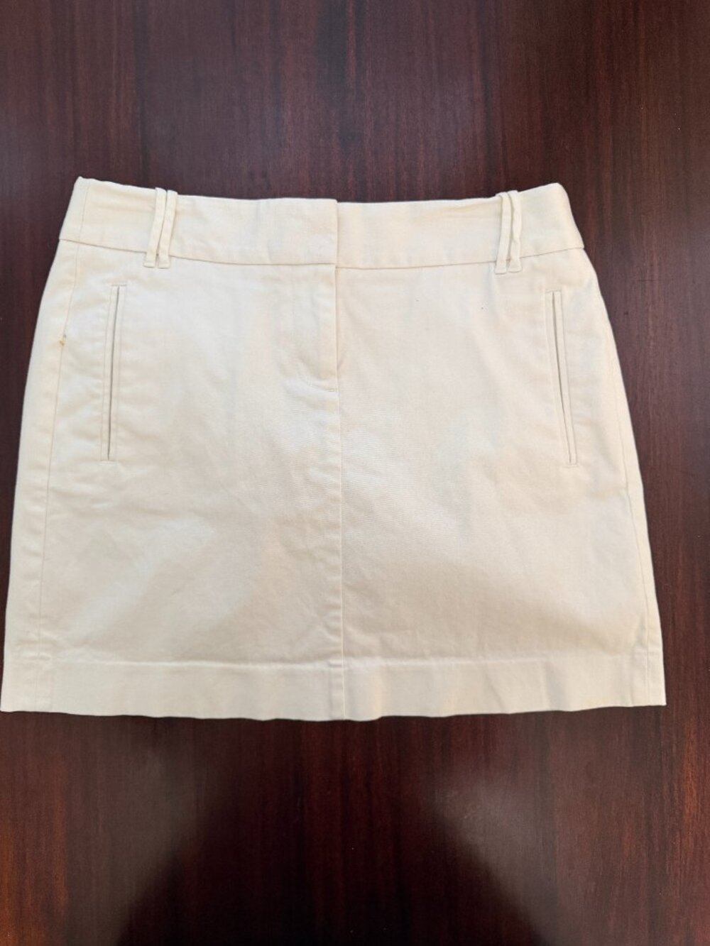 J.Crew Stretch Cotton White Mini Skirt Size 2 Classic Preppy